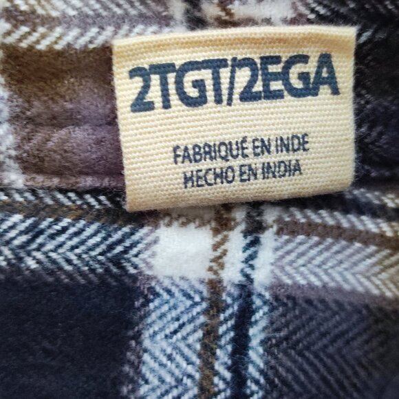 Red Head casual button down flannel shirt brown grey plaid men's size 2XLT - Picture 6 of 10